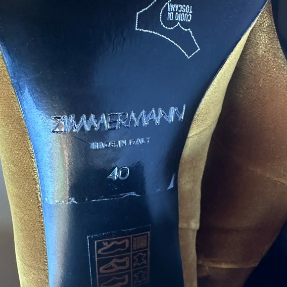 ZIMMERMANN Lace-Up Velvet Ankle Boots - Mustard BRAND NEW Size 40 - Picture 11 of 12